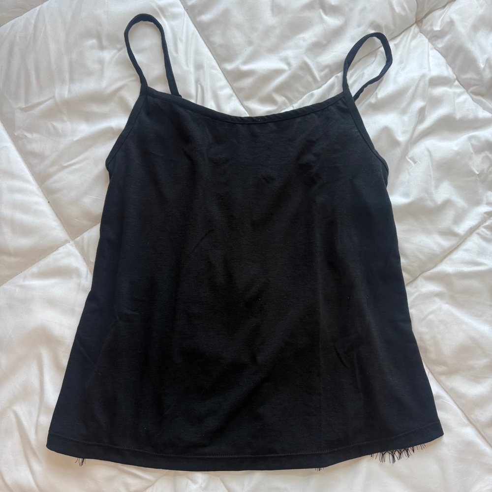 Adore Me Black Fitted Camisole Top